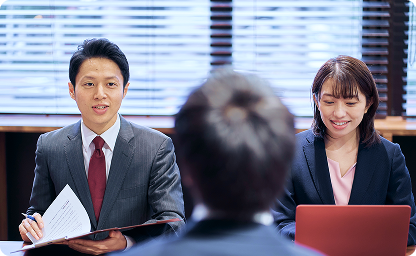 面接の中身が、変わる様子のイメージ